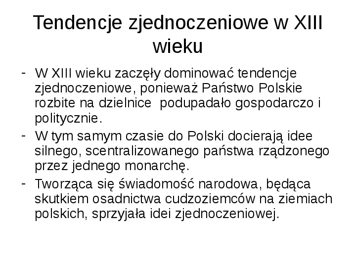 Odbudowa i zjednoczenie Królestwa Polskiego - Slide 2