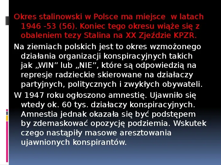 Okres stalinowski w Polsce - Slide 2