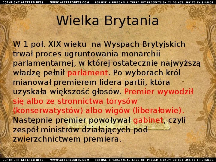 Państwa Europy Zachodniej w 1 poł. XIX wieku - cz. II - Slide 6