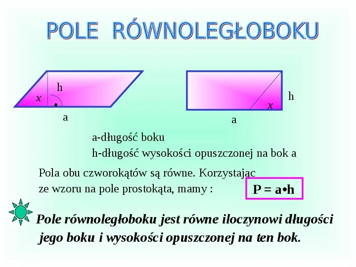 Pola figur płaskich - Slide 12