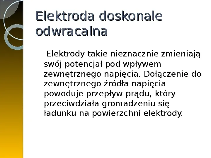 Polaryzacja elektrod - Slide 18