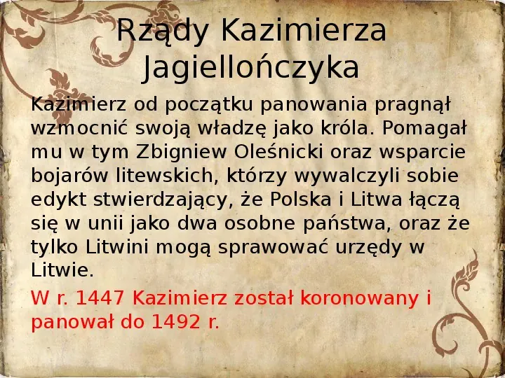 Polityka dynastyczna Jagiellonów - Slide 9