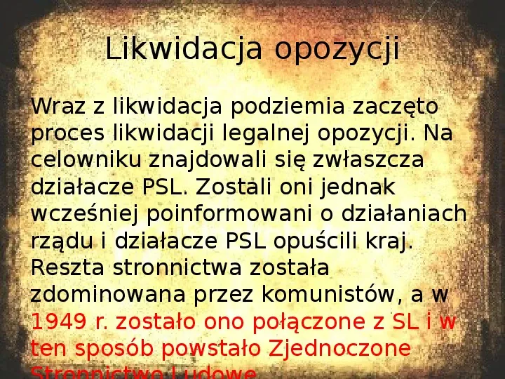 Polska po II wojnie światowej - 1946 - 89 - Slide 14