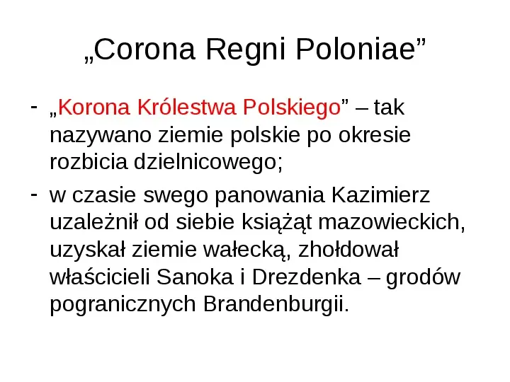 Polska za panowania Kazimierza Wielkiego - Slide 9
