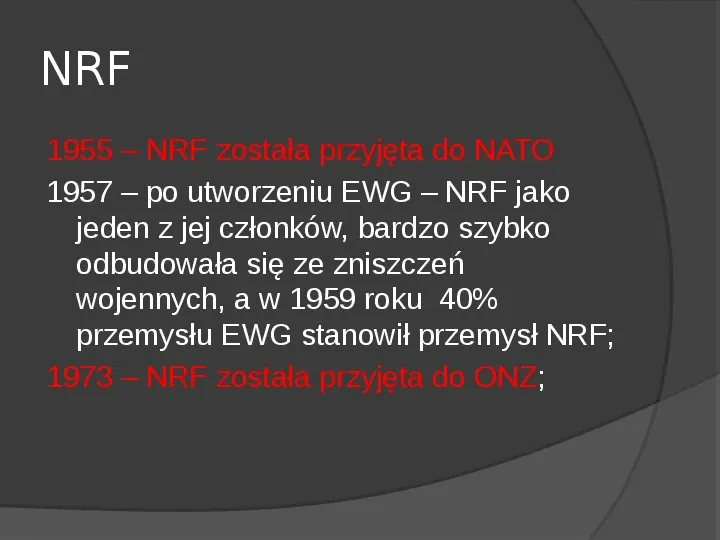 Powstanie dwóch państw niemieckich - NRD i NRF - Slide 12