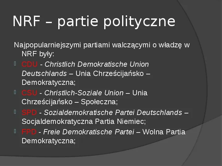 Powstanie dwóch państw niemieckich - NRD i NRF - Slide 13