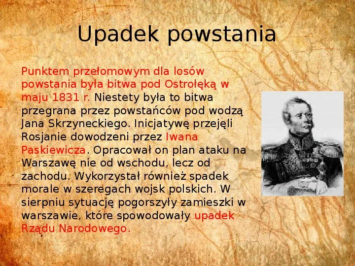 Powstanie listopadowe 1830 - 1831 - Slide 10