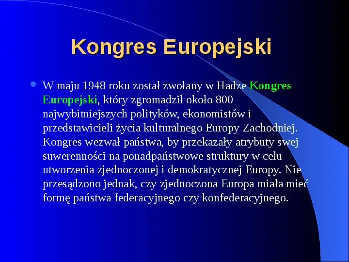 Historia integracji europejskiej - Slide 3