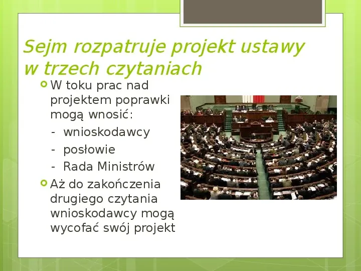 Procedura ustawodawcza - Slide 3