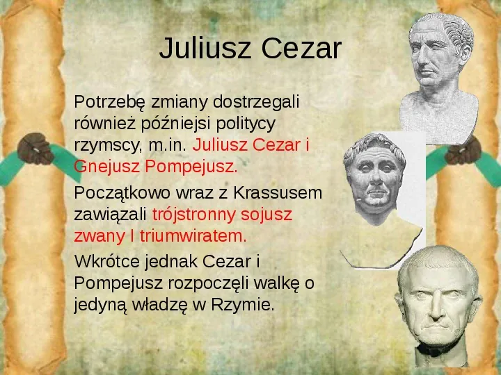 Rozkwit Imperium Rzymskiego. Juliusz Cezar i wprowadzenie cesarstwa - Slide 15