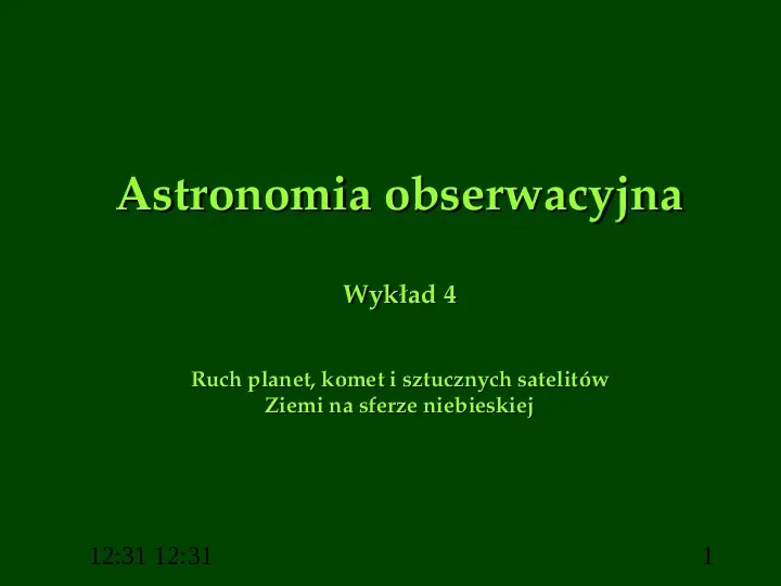 Astronomia obserwacyjna - Slide 1