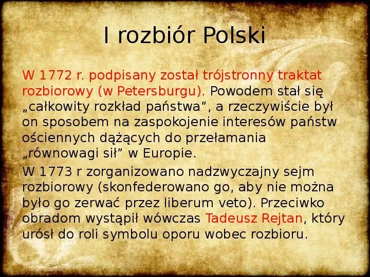 Rzeczpospolita pod pantoflem Rosji (XVIII wiek) - Slide 10