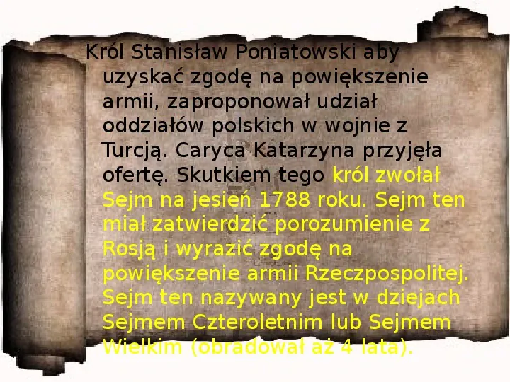 Rzeczpospolita w dobie Sejmu Wielkiego - Slide 4