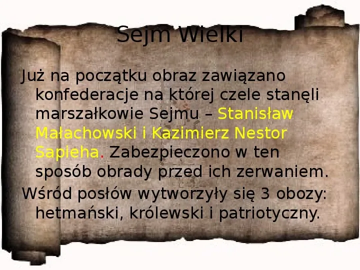 Rzeczpospolita w dobie Sejmu Wielkiego - Slide 6