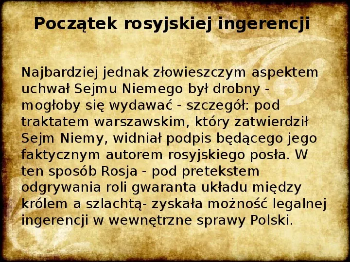 Rzeczpospolita w dobie unii polsko – saskiej - Slide 10