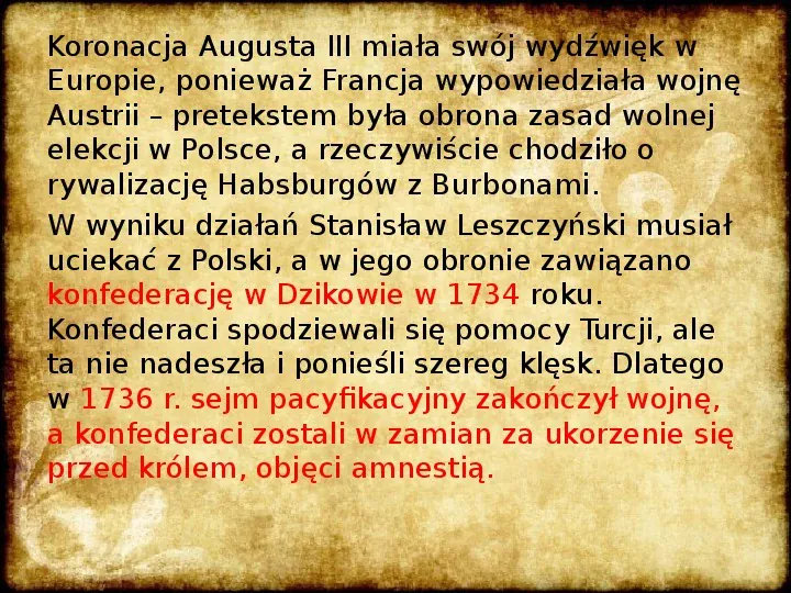 Rzeczpospolita w dobie unii polsko – saskiej - Slide 13