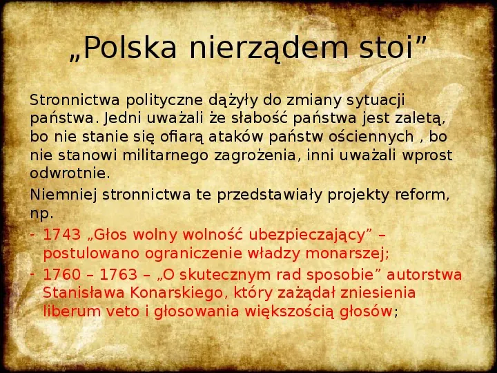 Rzeczpospolita w dobie unii polsko – saskiej - Slide 16