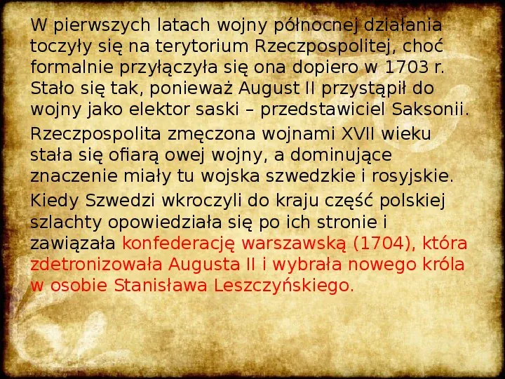 Rzeczpospolita w dobie unii polsko – saskiej - Slide 5