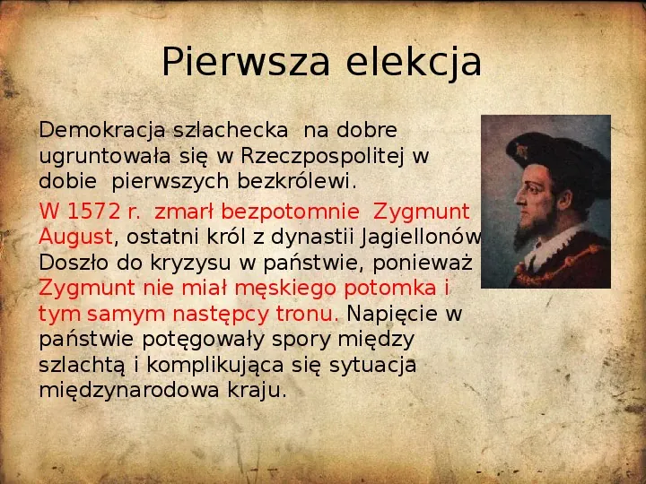 Rzeczpospolita za pierwszych królów elekcyjnych - Slide 2
