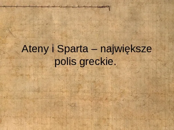 Starożytne Ateny i Sparta - Slide pierwszy