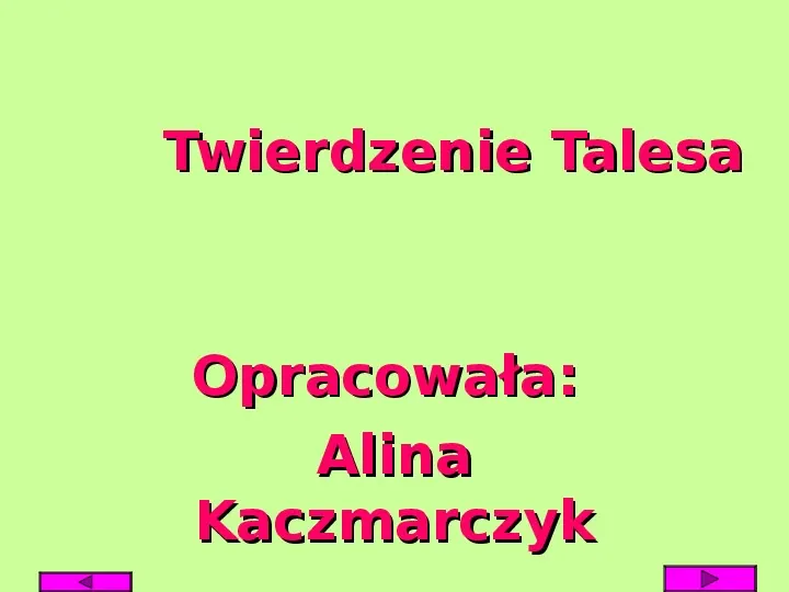 Twierdzenie Talesa - Slide 1