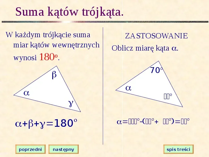 Własności i klasyfikacja trójkątów - Slide 5