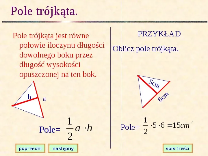 Własności i klasyfikacja trójkątów - Slide 7