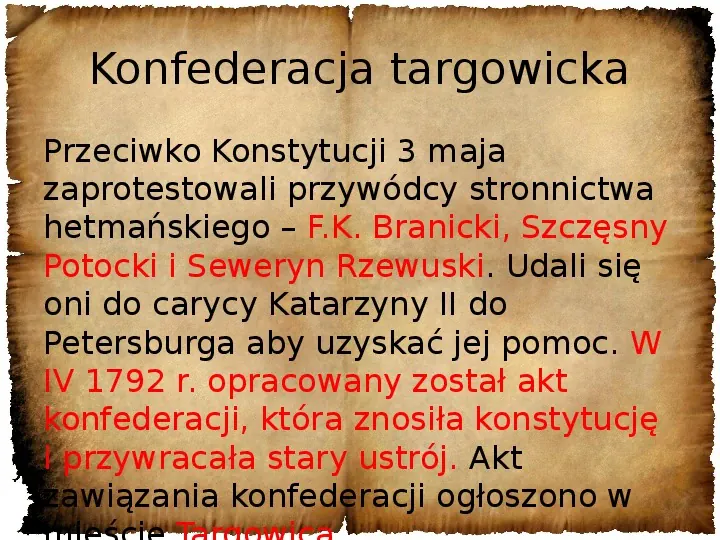 Prezentacja Upadek Rzeczpospolitej Ii I Iii Rozbiór Polski Świat Prezentacji 3500