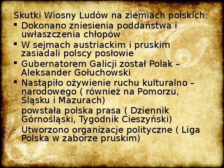 Wiosna Ludów na ziemiach polskich - Slide 9