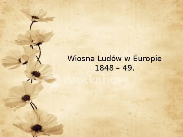 Wiosna Ludów w Europie 1848 – 49 - Slide pierwszy