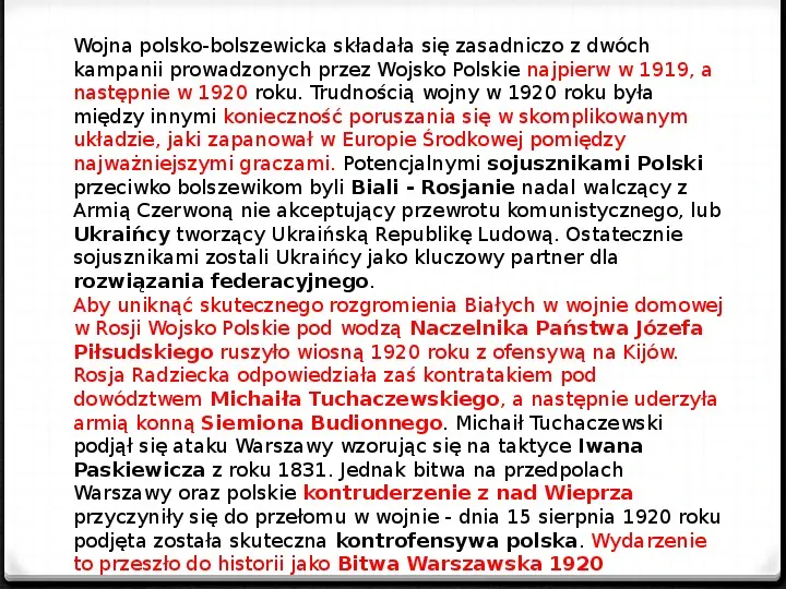 Wojna polsko - bolszewicka - Slide 32