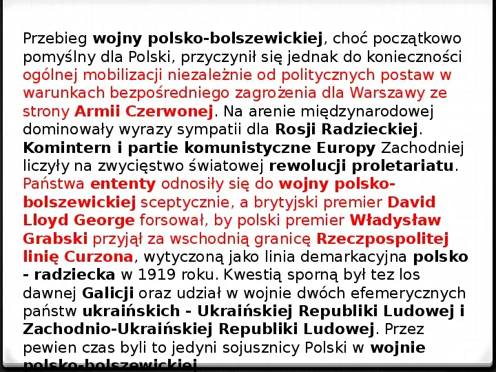 Wojna polsko - bolszewicka - Slide 5