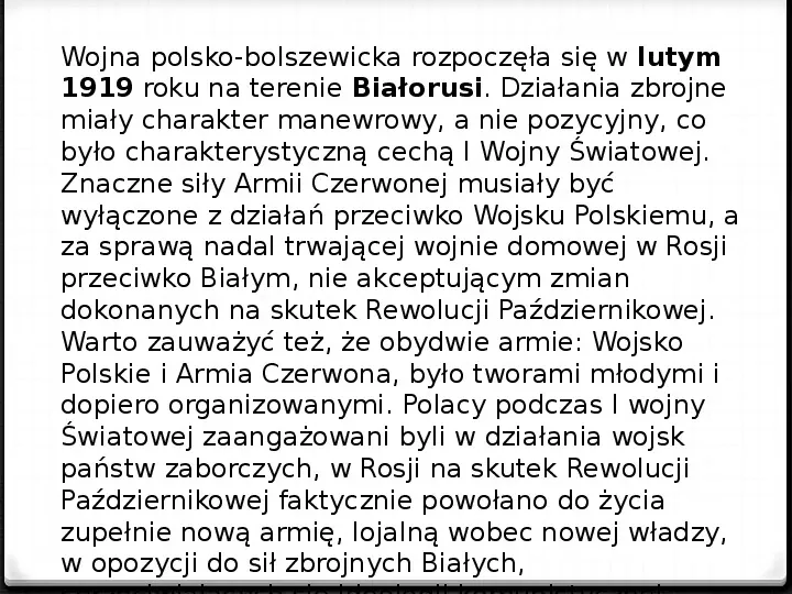 Wojna polsko - bolszewicka - Slide 6