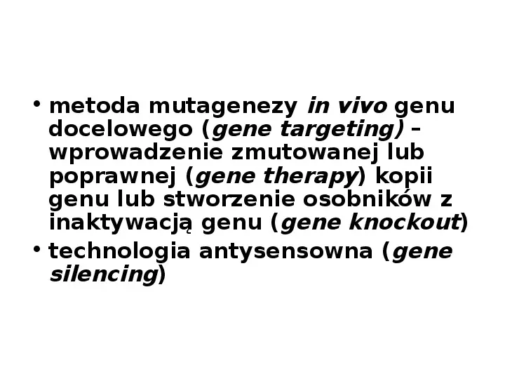 Technologia transgeniczna - Slide 23
