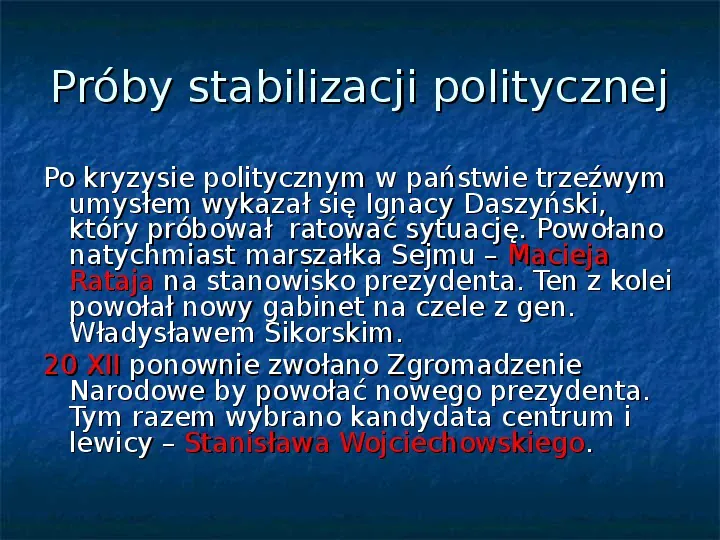 Zamieszanie w polityce II RP - Slide 21