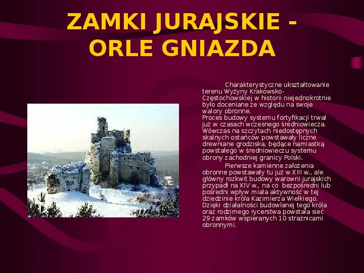 Zamki Jury Krakowsko Częstochowskiej - Slide 2