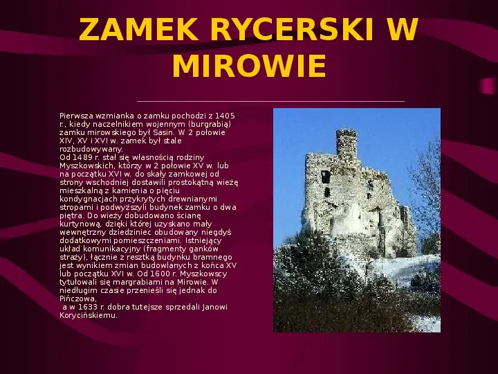 Zamki Jury Krakowsko Częstochowskiej - Slide 5