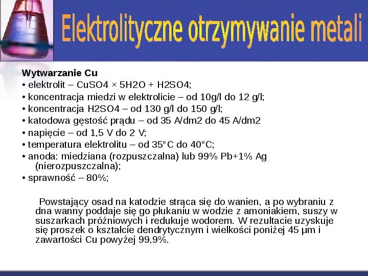 Zastosowanie elektrolizy - Slide 8