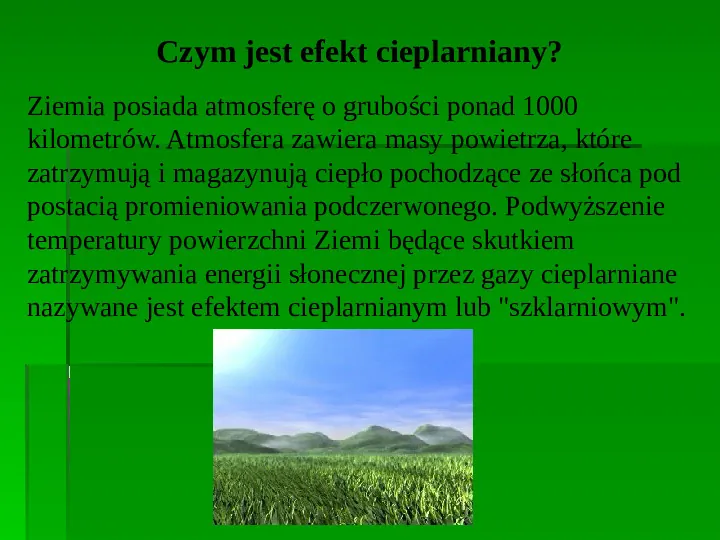 Efekt cieplarniany - Slide 2