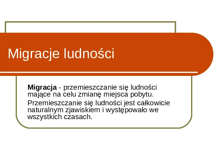 Migracje ludności - Slide 1