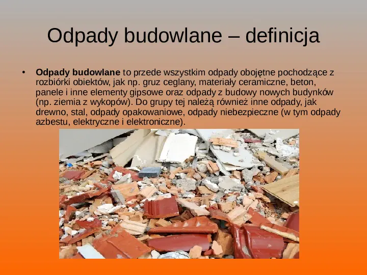 Odpady budowlane - Slide 3