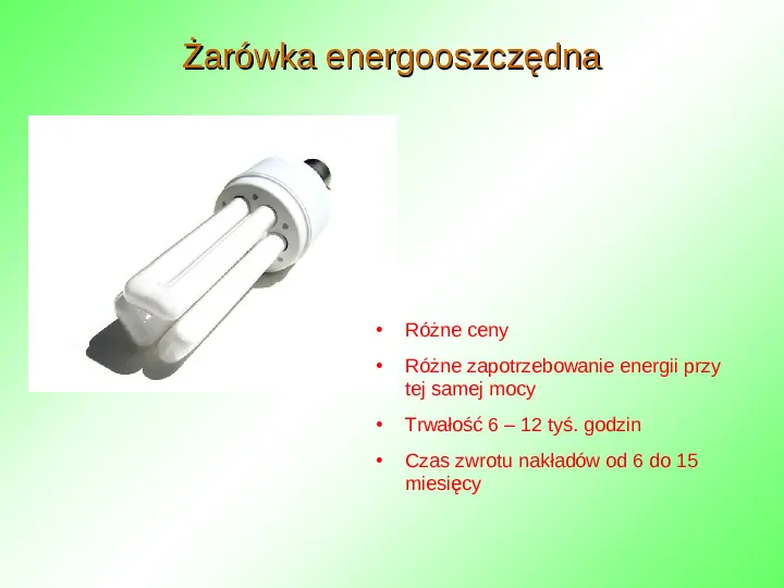 Oszczędzanie energii w domu - Slide 12