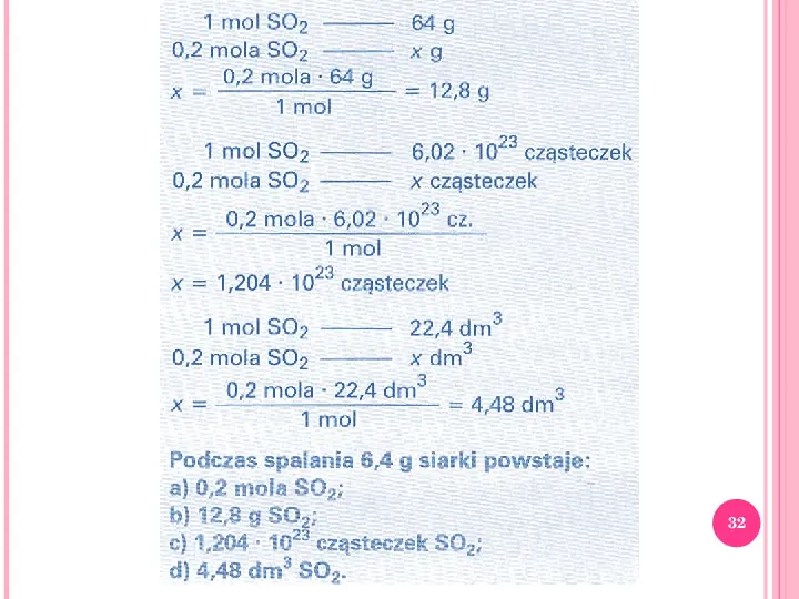 Podstawy obliczeń chemicznych - Slide 32