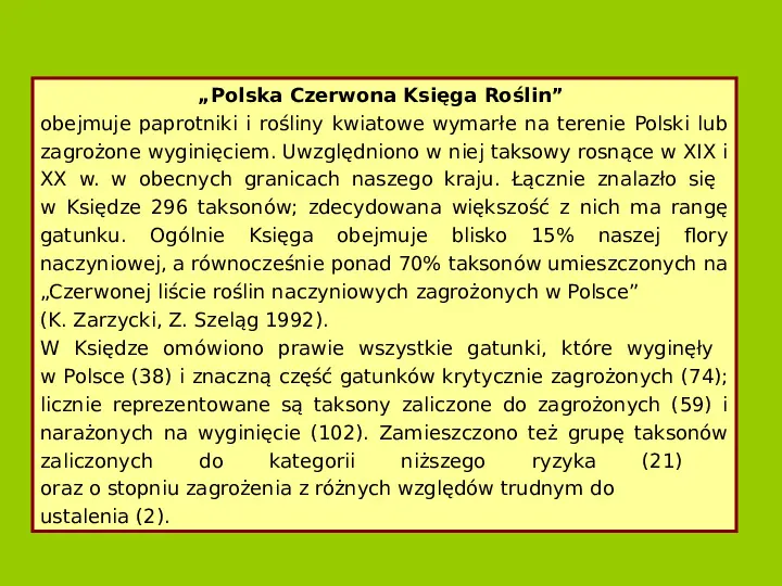 Polska czerwona ksiega gatunków zagrożonych - Slide 7