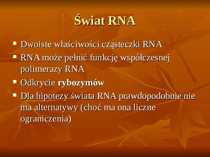 Powstanie i ewolucja życia - Slide 16