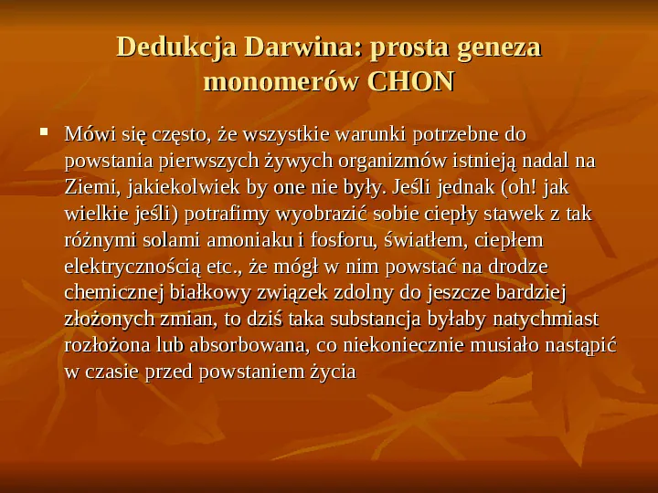 Powstanie i ewolucja życia - Slide 4