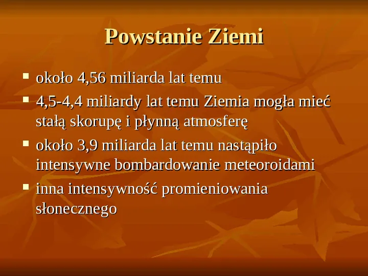 Powstanie i ewolucja życia - Slide 6