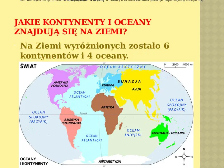 Lądy i oceany na Ziemi - Slide 4