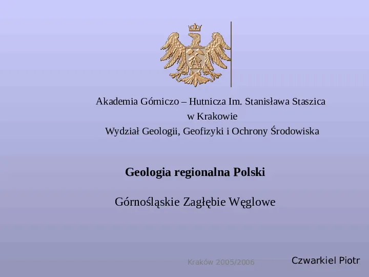 Geologia regionalna Polski - Slide 1