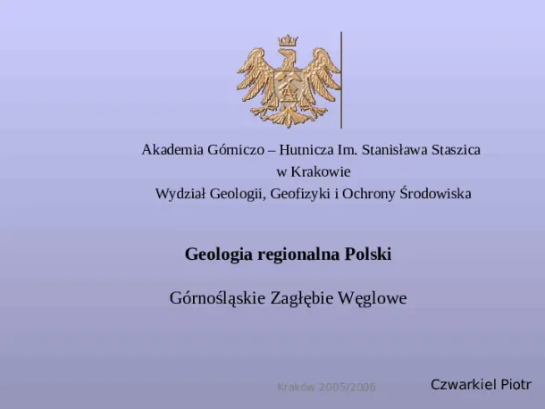 Geologia regionalna Polski - Slide pierwszy